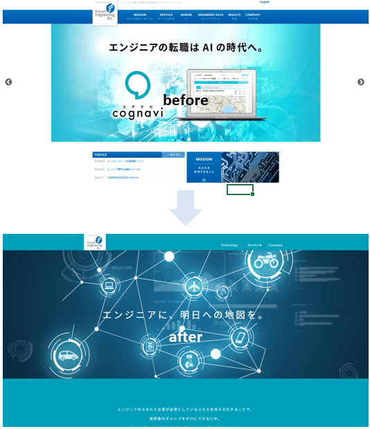 トップページのデザインを一新